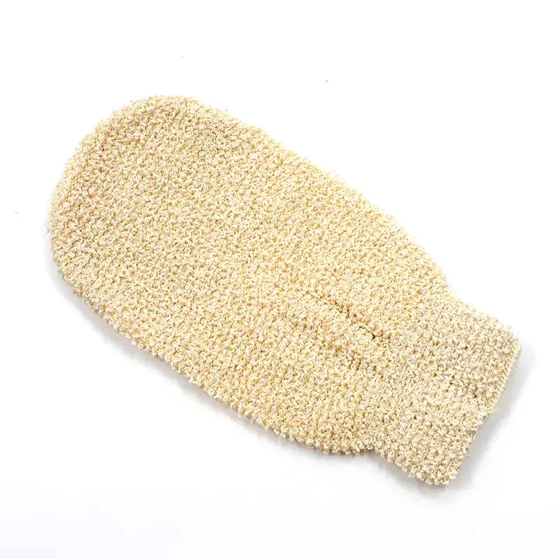 Premium Quality Natural Hemp Shower Mitt Hemp Body Scrub Deep Exfoliating Gloves Bath Mitt