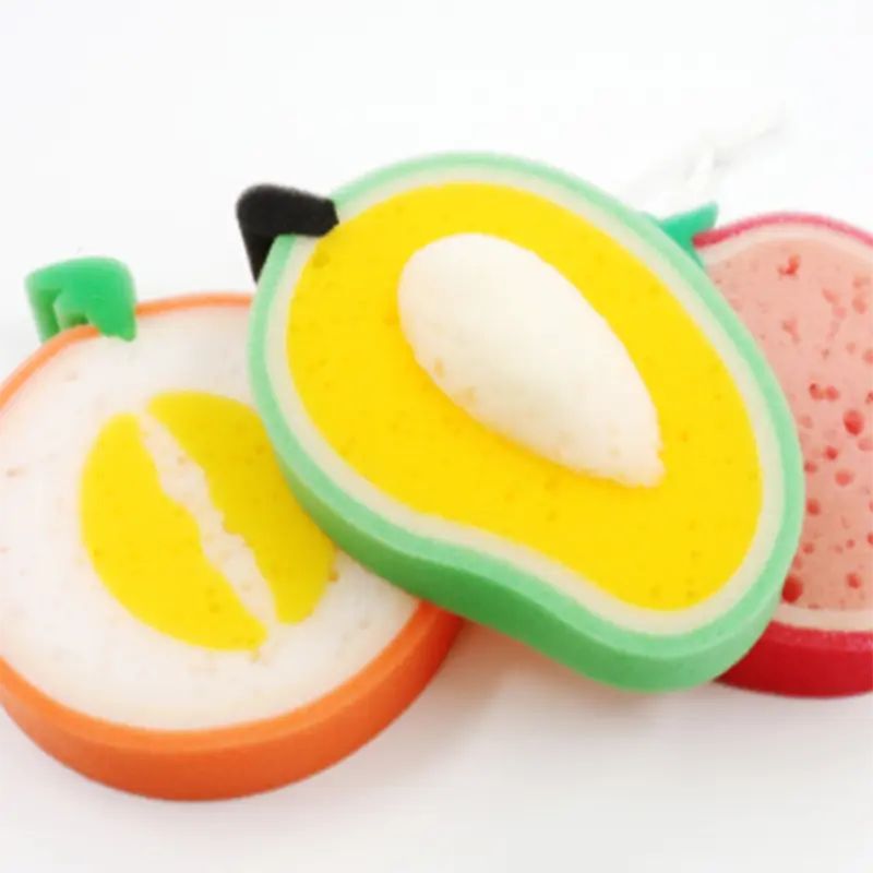 Private Order Natural Brush Kitchen Sponge Cute Fruit Sponge para sa Paglilinis ng Pinggan