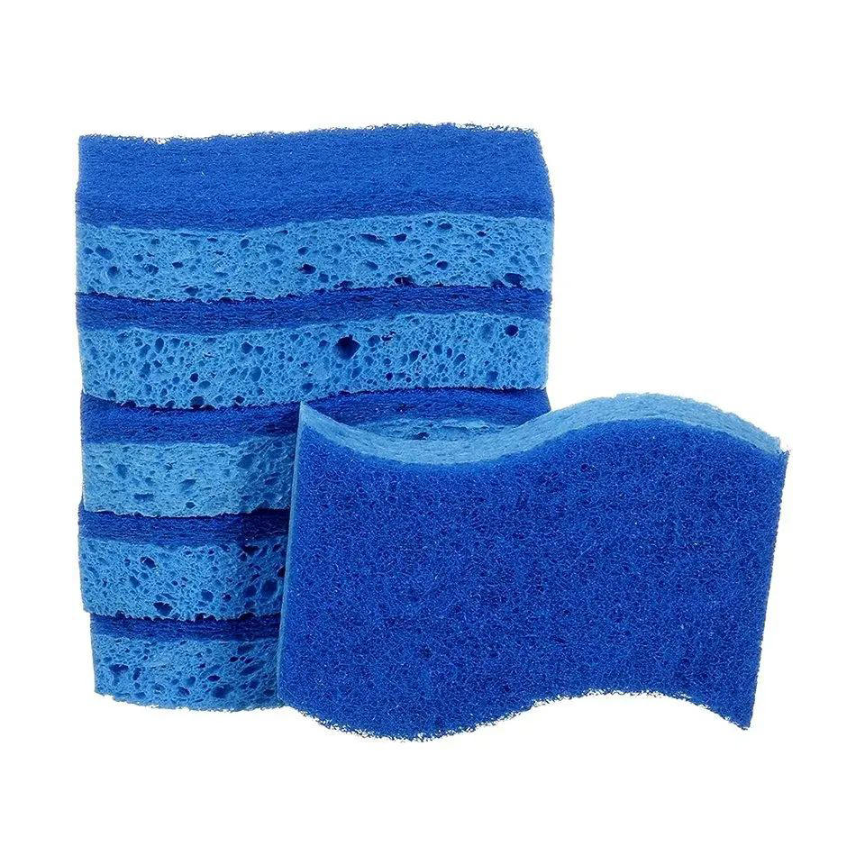 Non Scratch Cellulose Sponge Scrub na may Scouring Pad