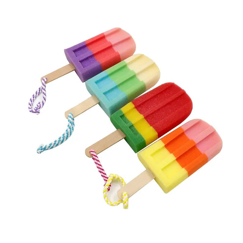 Baby Bath Sponge Ice Cream Cute Bath Sponge Body Scrubber