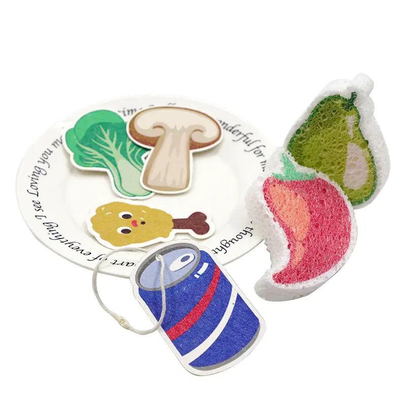 Compressed Dish Cleaning Sponges Mga Gulay na Cellulose Sponge para sa Kusina