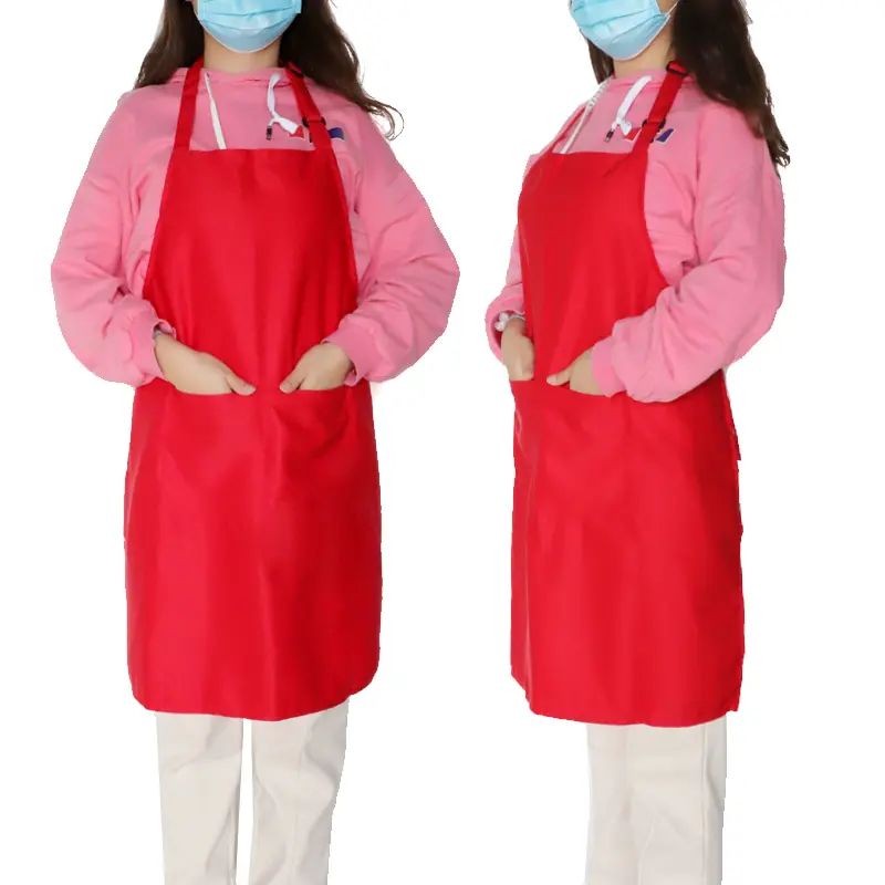 Malaking Pockets Chef Apron Cross Back Apron para sa Mga Lalaking Babae