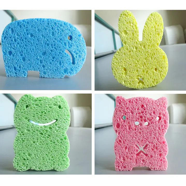 Cartoon Wood Pulp Cotton Sponge