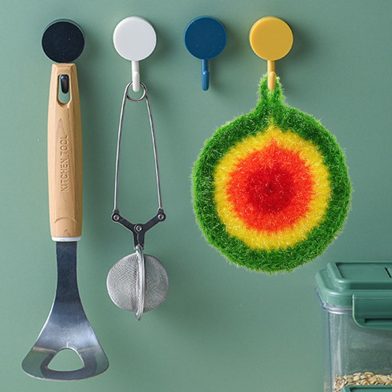 Acrylic Dishwashing Towel Kusina Oil-free Polyester Dishwashing Cloth Hand-made Crocheted Scaulking-cloth