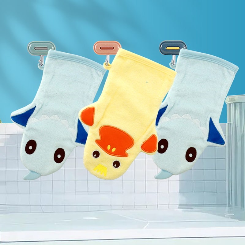 Tuwalyang Kamay na Nakabitin Makapal na Manika na Sumisipsip Mabilis na Natuyo Hindi Nalalagas Maliit na Kuwadrado Tuwalyang Tuwalya ng mga Bata Cartoon Soft