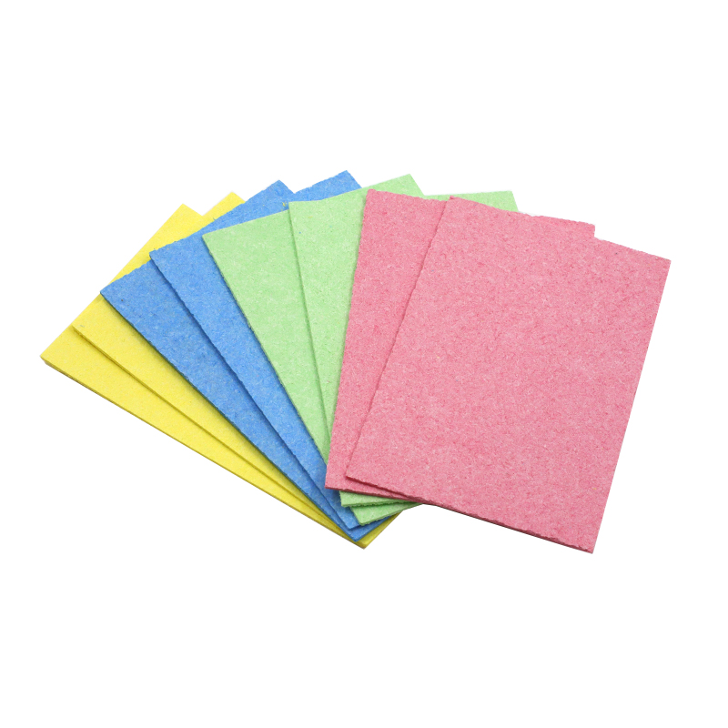 Multi-color Compressed Cellulose Sponge Eco-friendly Biodegradable Kitchen Dishwashing Cleaning Sponge Cloth